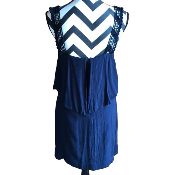 Maeve Anthropologie Navy Blue Tisana Mini Dress Size 2 - Picture 4 of 9